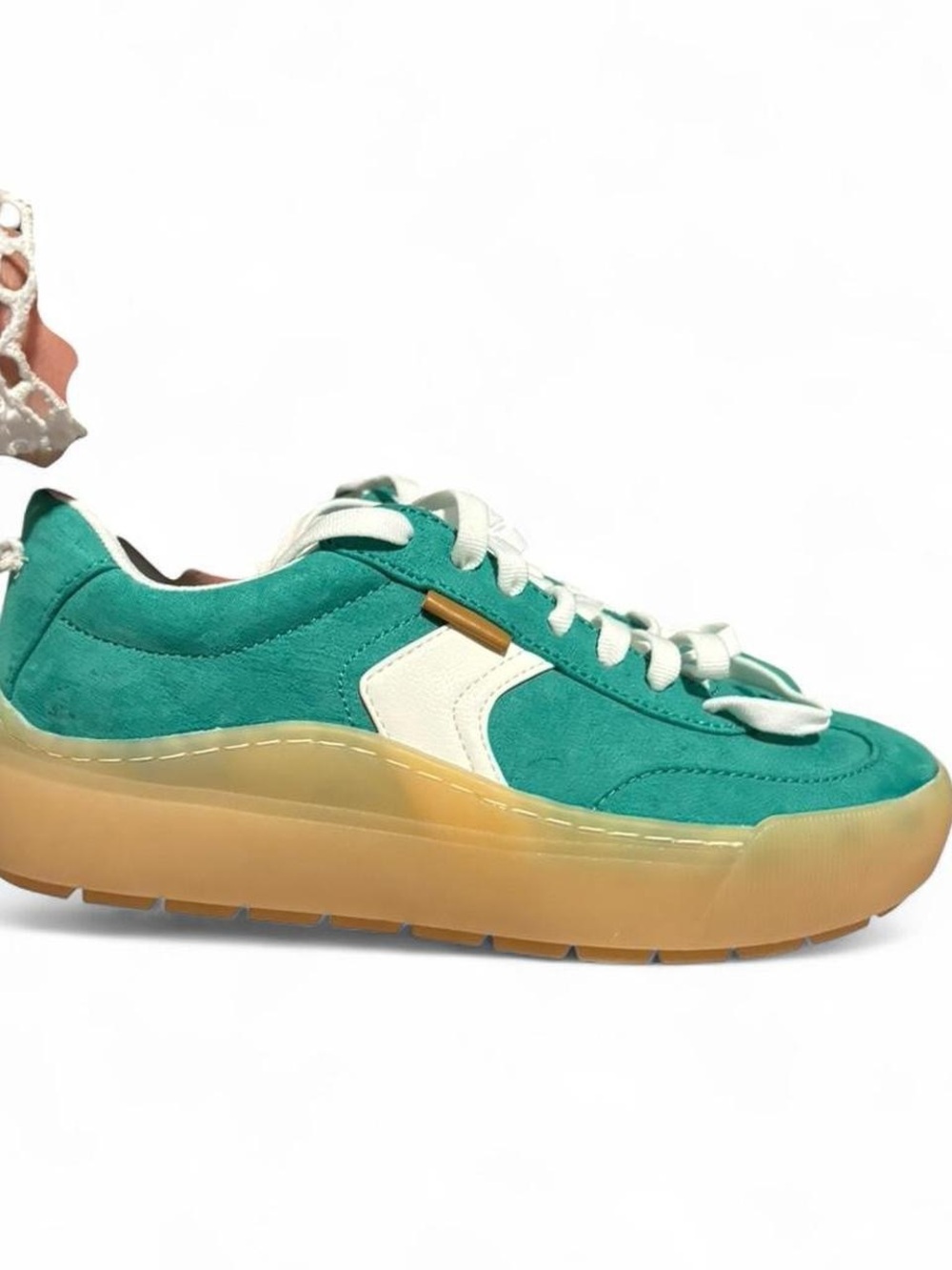 Cute NWOT green used platform sneakers Dr Scholls 6.5 - Picture 6 of 8